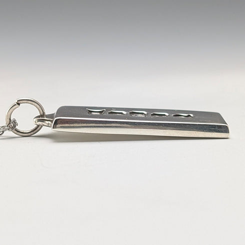 1977 British pure silver jubilee ingot pendant 28g with necklace MPM